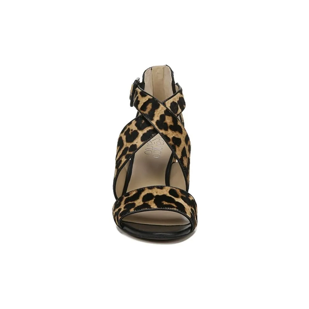 Hazelle 2 Leopard Print Calf Hair Franco Sarto Sandals